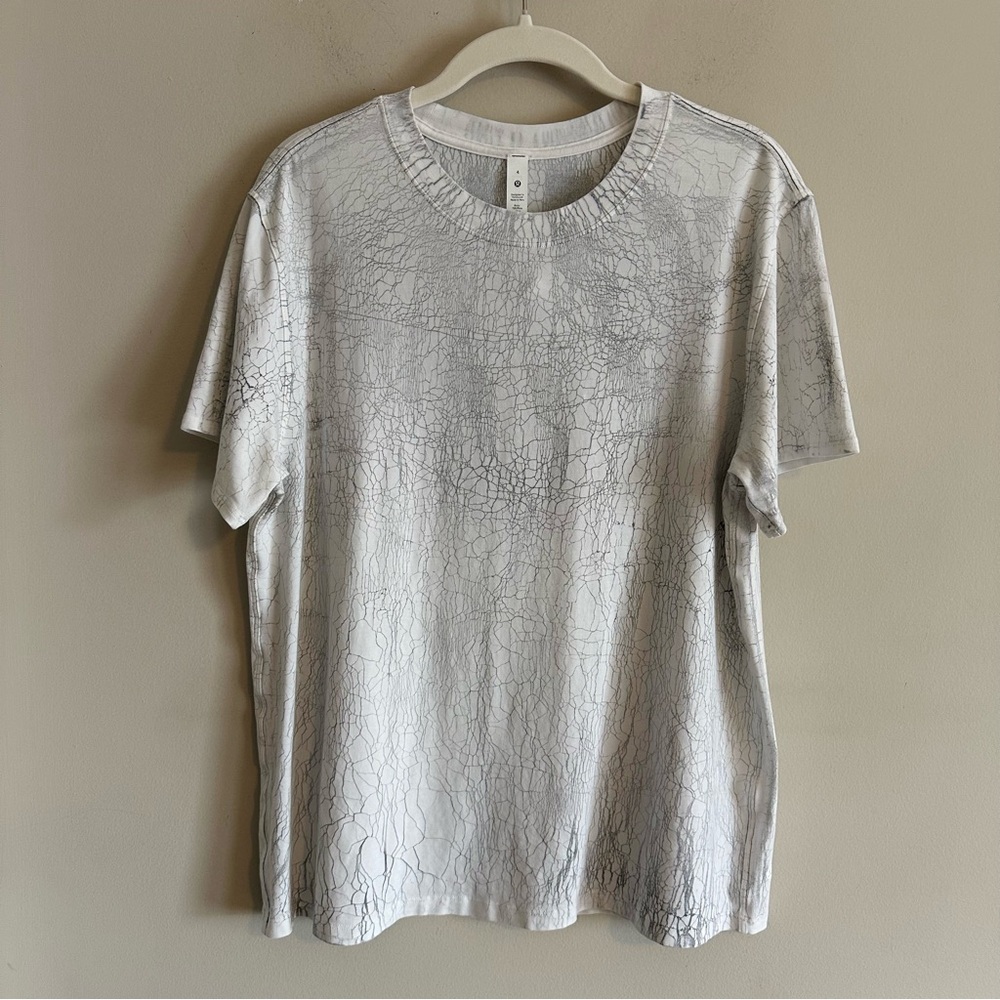 Lululemon All Yours Tee Shirt Vitasea Thread Dye White Black 4